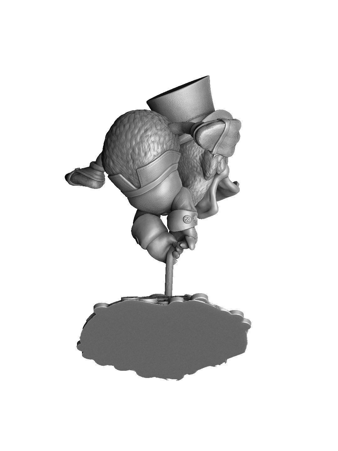 SCROOGE McDuck for 3D printing 2 OPTIONS 3D print model_48