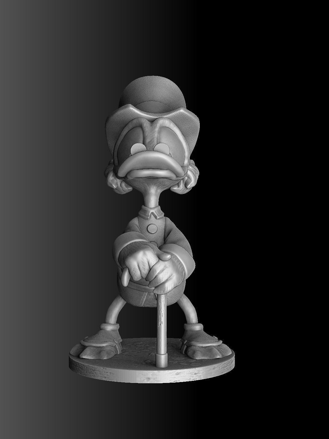 SCROOGE McDuck for 3D printing 2 OPTIONS 3D print model_31