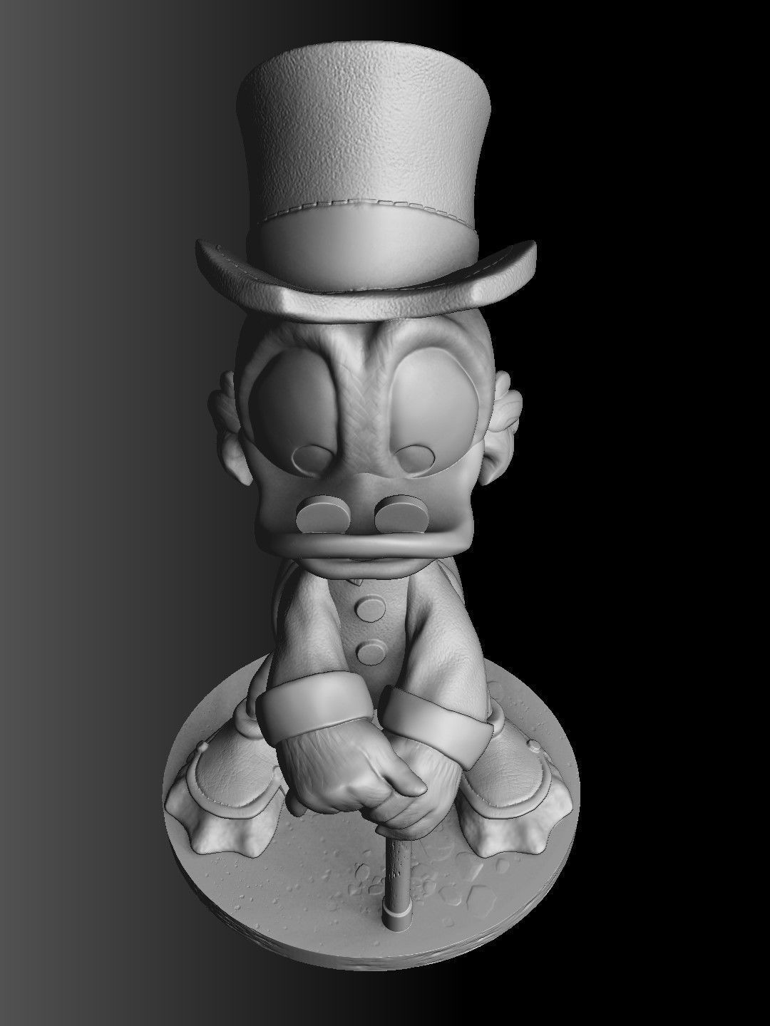 SCROOGE McDuck for 3D printing 2 OPTIONS 3D print model_30