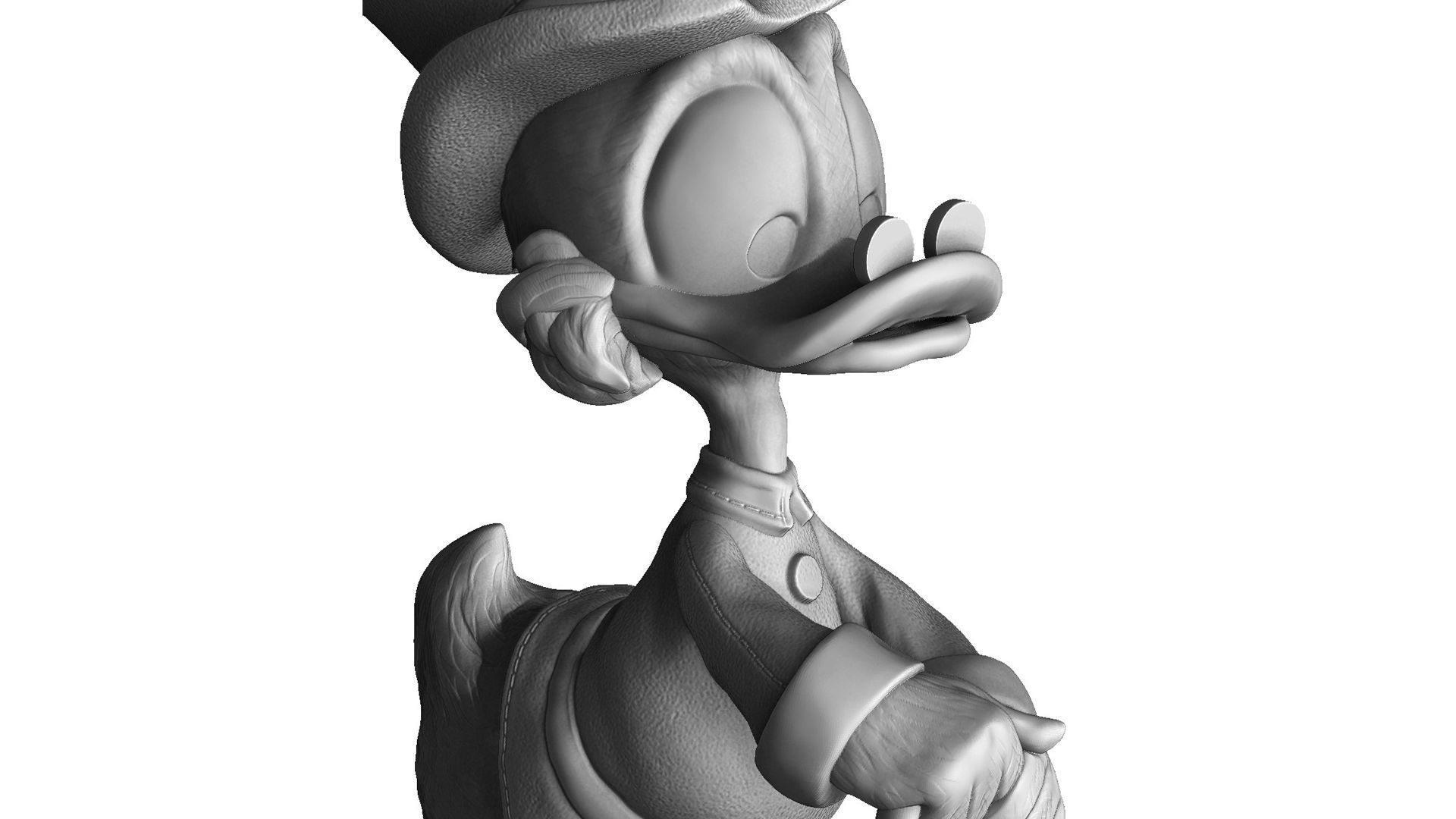 SCROOGE McDuck for 3D printing 2 OPTIONS 3D print model_11