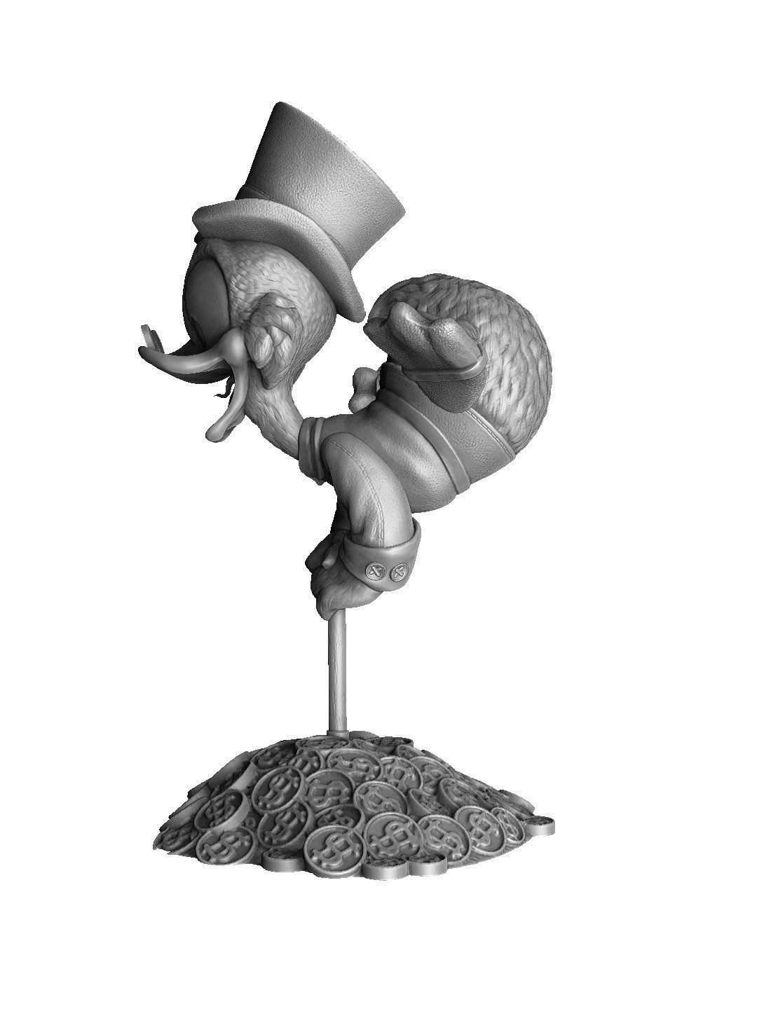 SCROOGE McDuck for 3D printing 2 OPTIONS 3D print model_50
