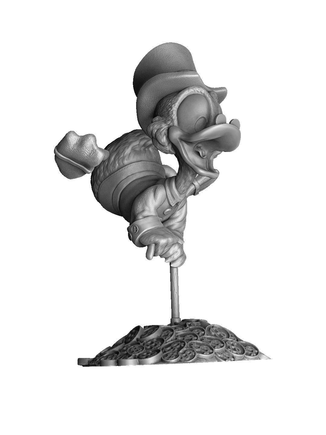 SCROOGE McDuck for 3D printing 2 OPTIONS 3D print model_49