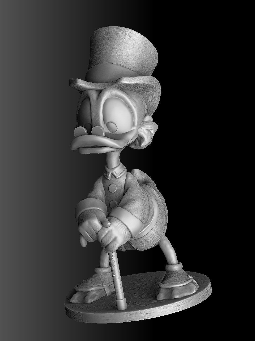 SCROOGE McDuck for 3D printing 2 OPTIONS 3D print model_38