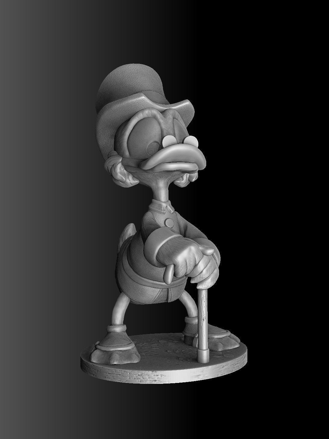 SCROOGE McDuck for 3D printing 2 OPTIONS 3D print model_34