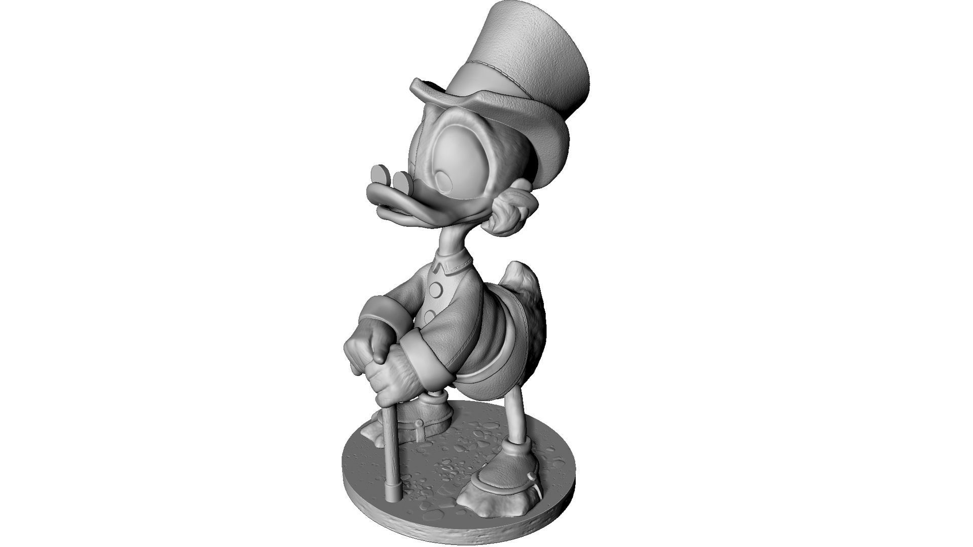 SCROOGE McDuck for 3D printing 2 OPTIONS 3D print model_3