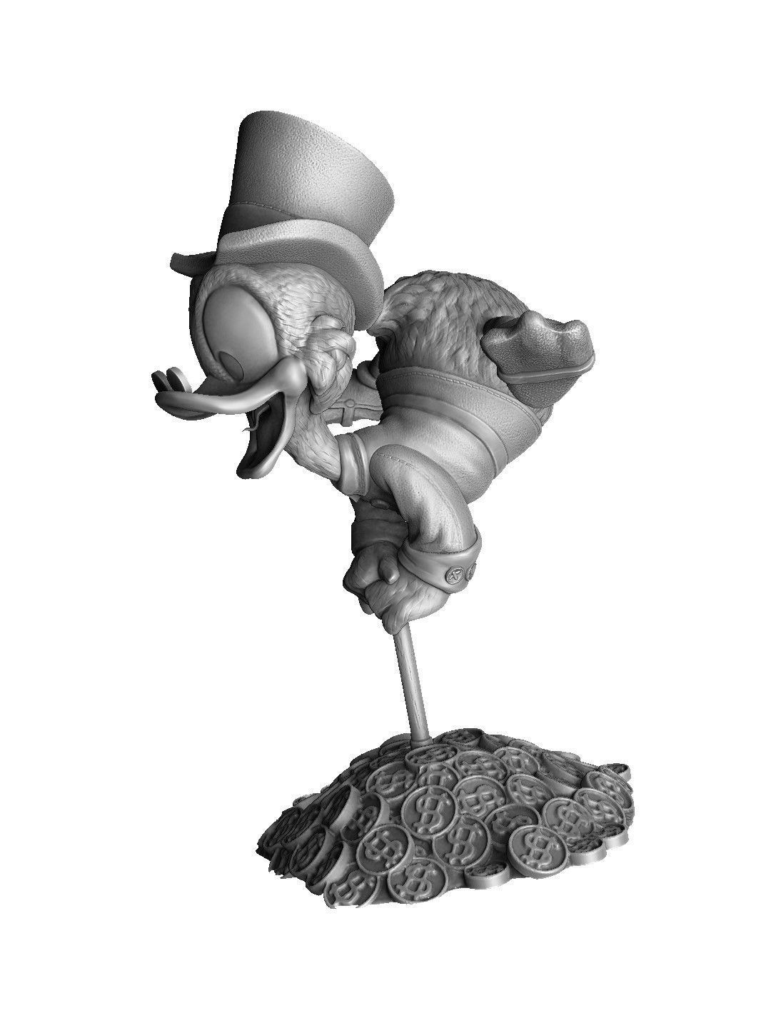 SCROOGE McDuck for 3D printing 2 OPTIONS 3D print model_44