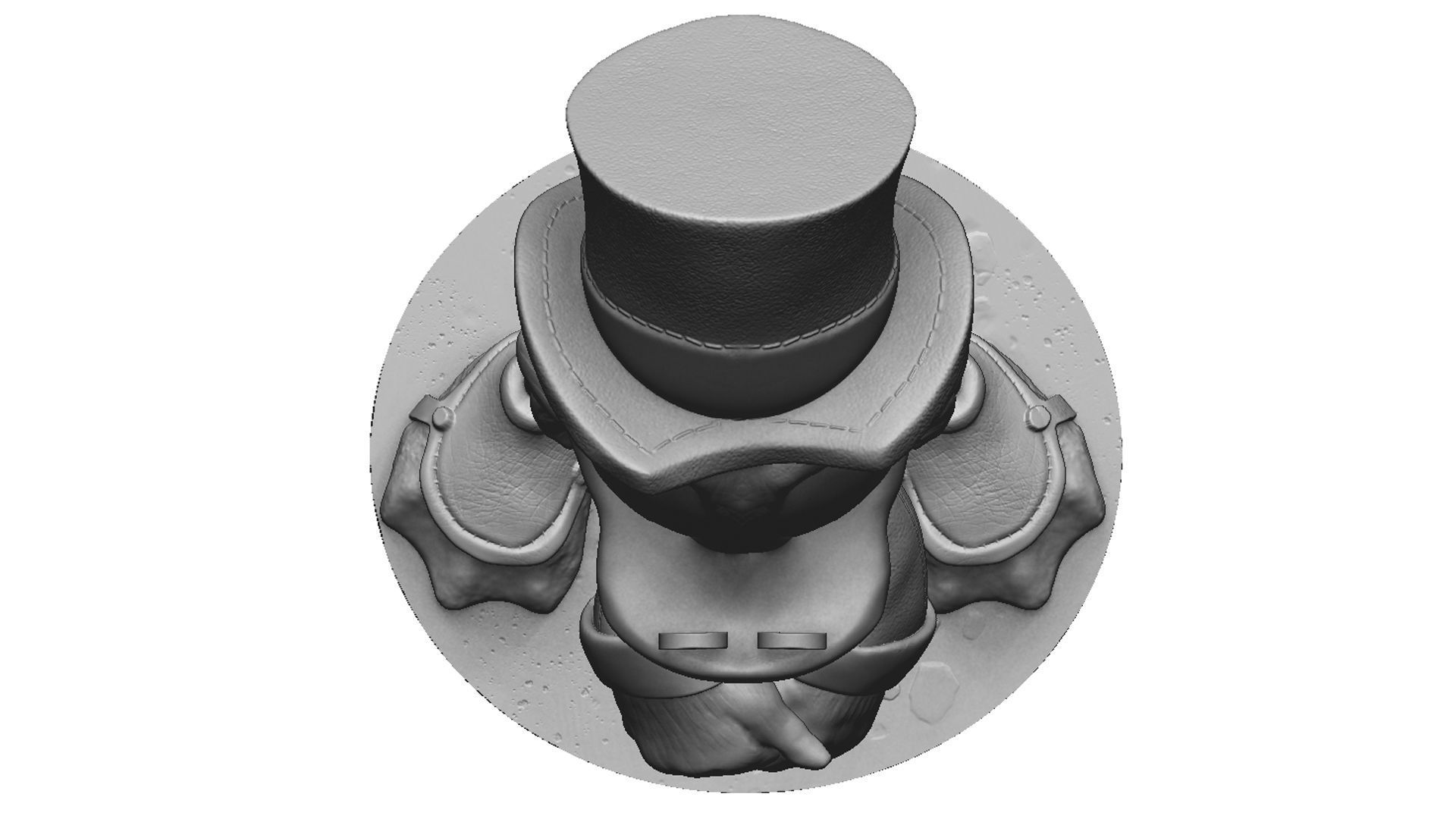 SCROOGE McDuck for 3D printing 2 OPTIONS 3D print model_22