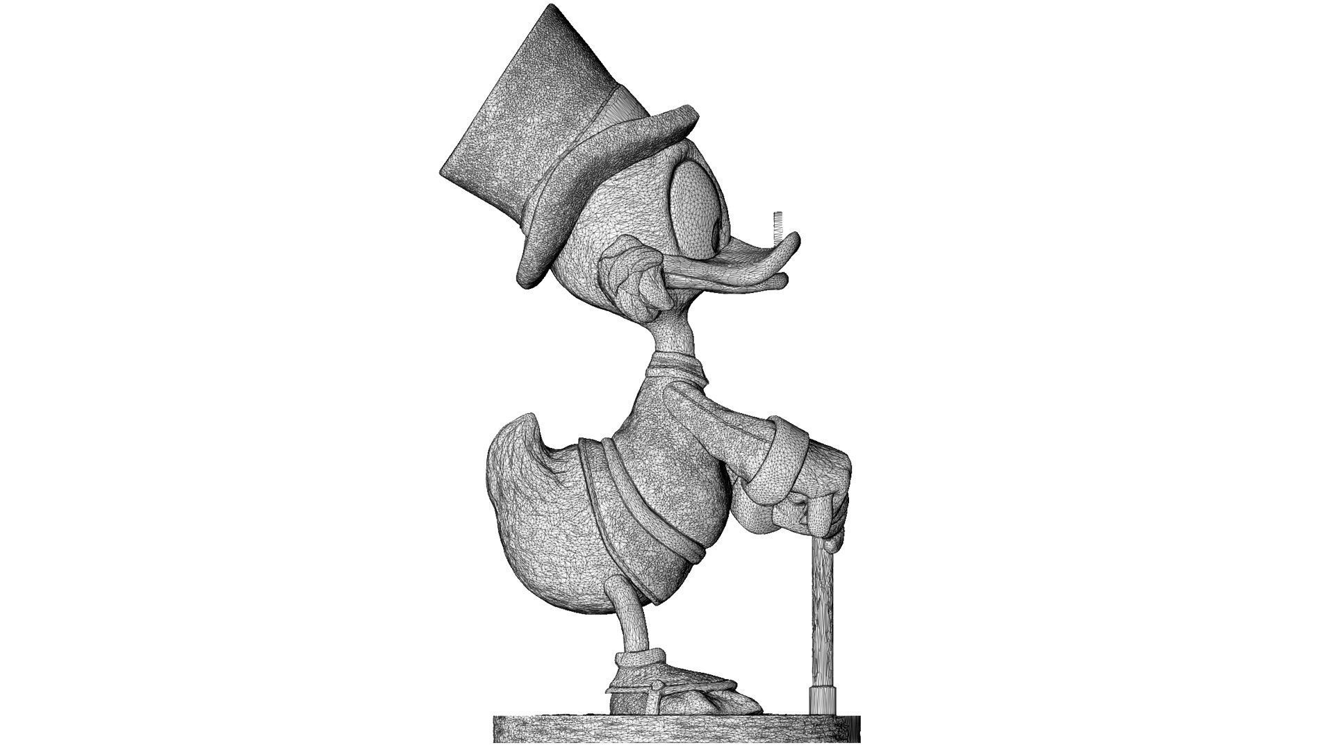 SCROOGE McDuck for 3D printing 2 OPTIONS 3D print model_25
