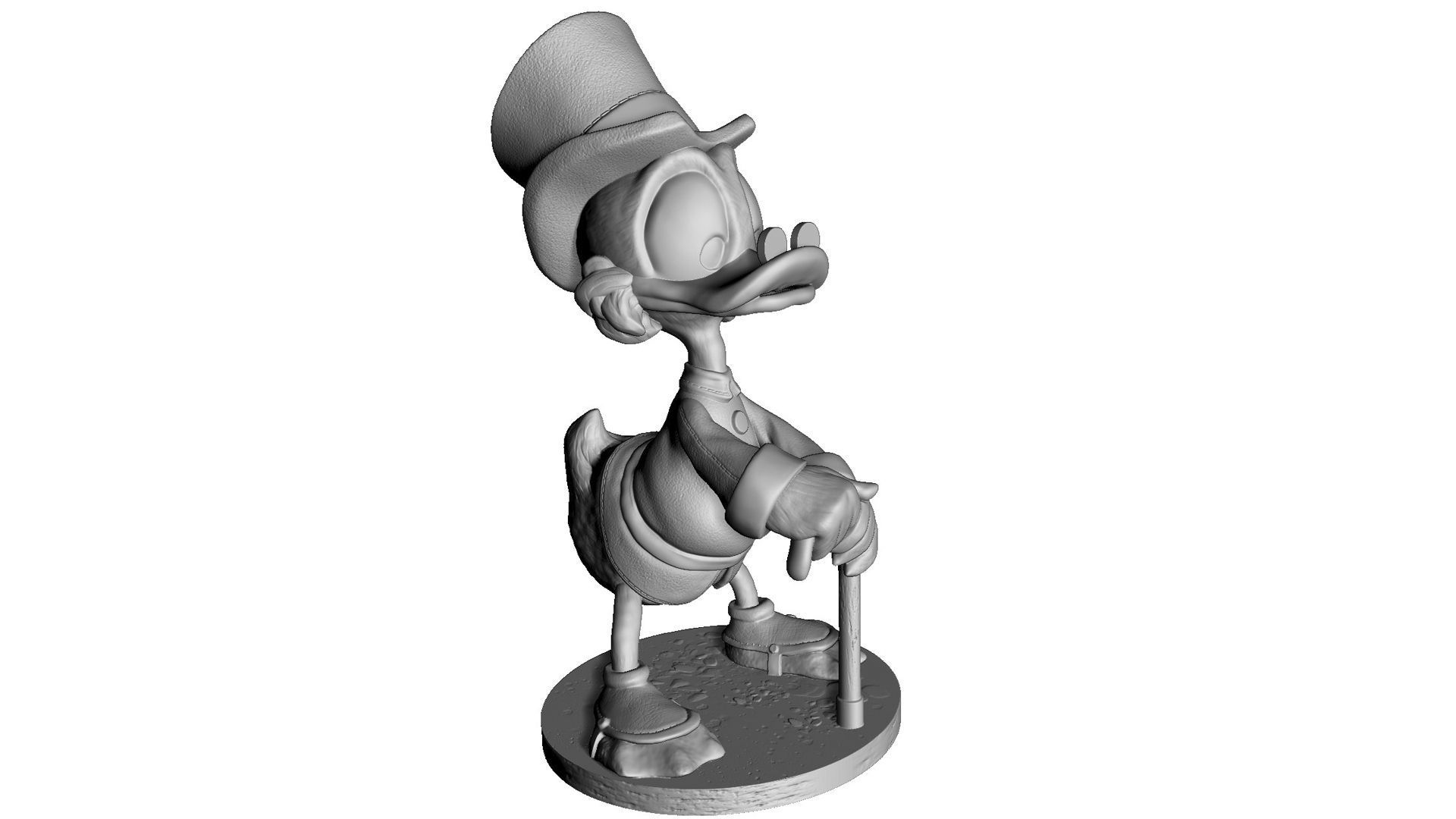 SCROOGE McDuck for 3D printing 2 OPTIONS 3D print model_20