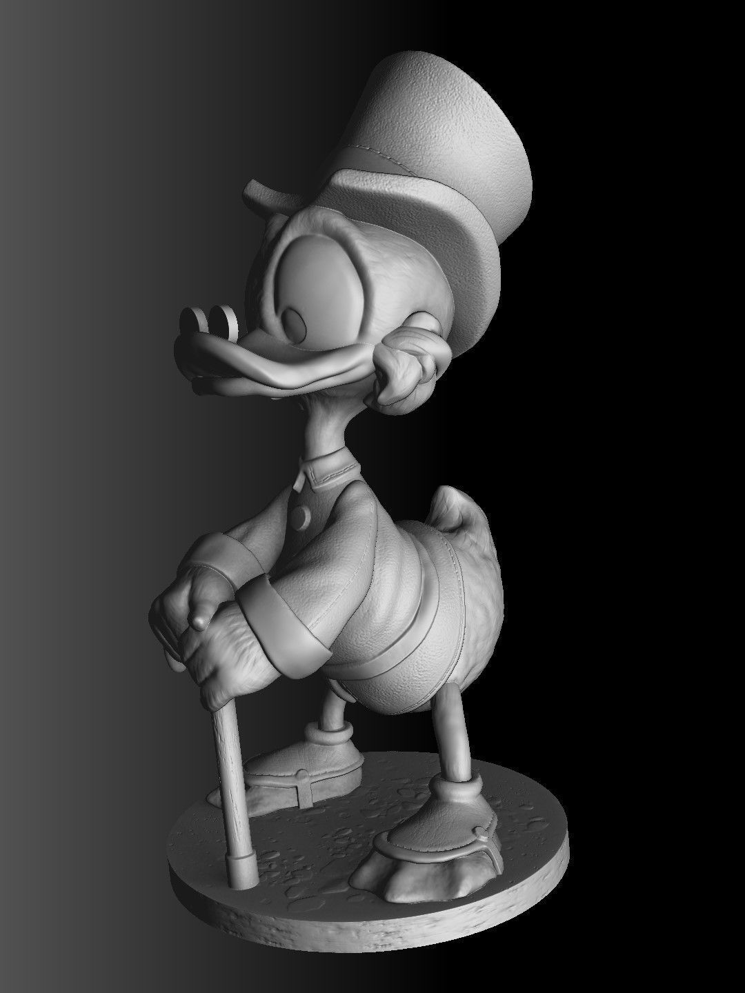 SCROOGE McDuck for 3D printing 2 OPTIONS 3D print model_36