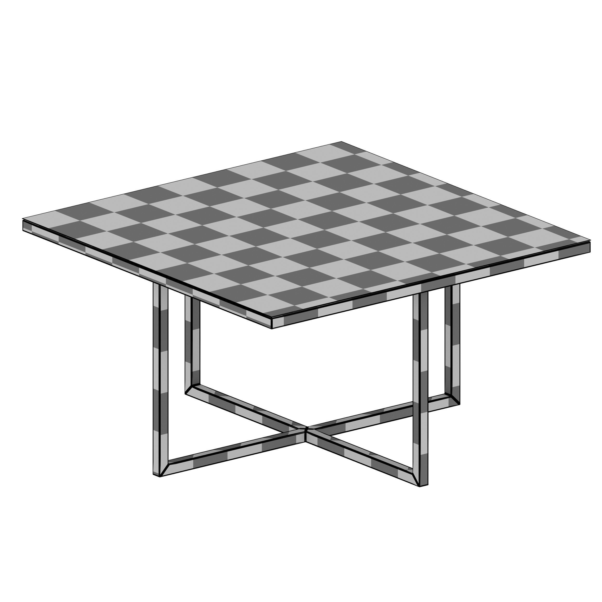 Square coffee table Aiko Lambert 3D model_10
