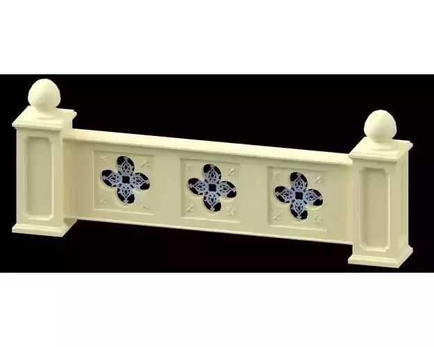 Stone Marble Fence Handrailing