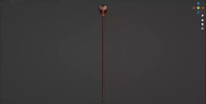 Owlbert Staff Form Free low-poly 3D model