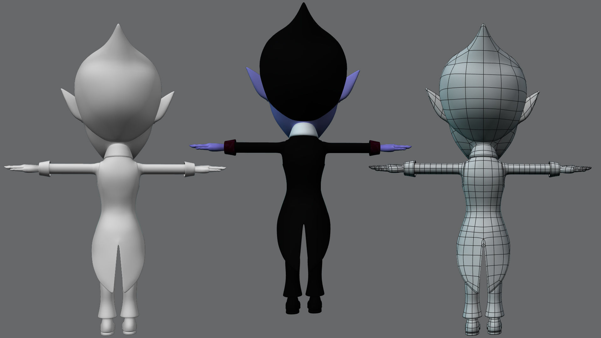 Halloween Vampire  Low-poly 3D model_4