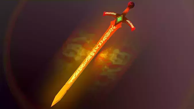 hand-painted hell sword