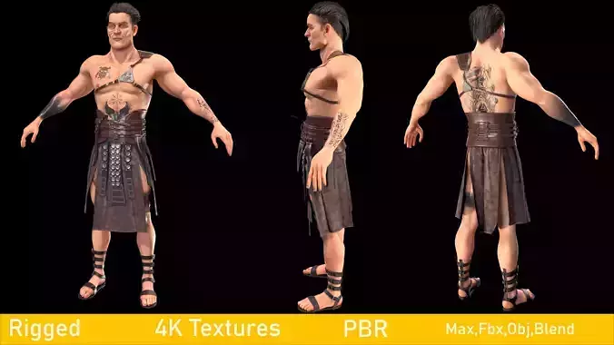 Viking Warior Charachter 3D model