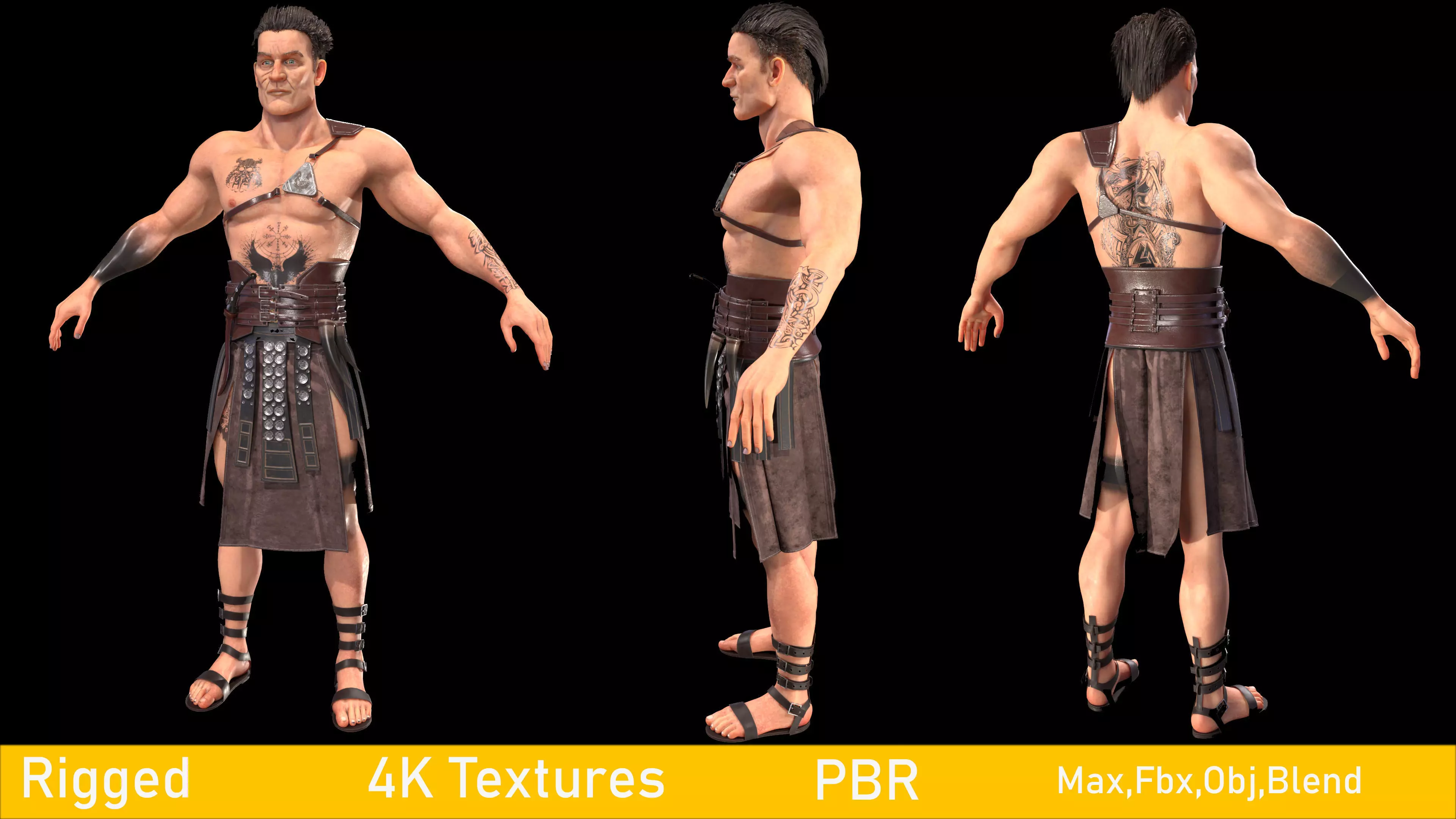 Viking Warior Charachter 3D model