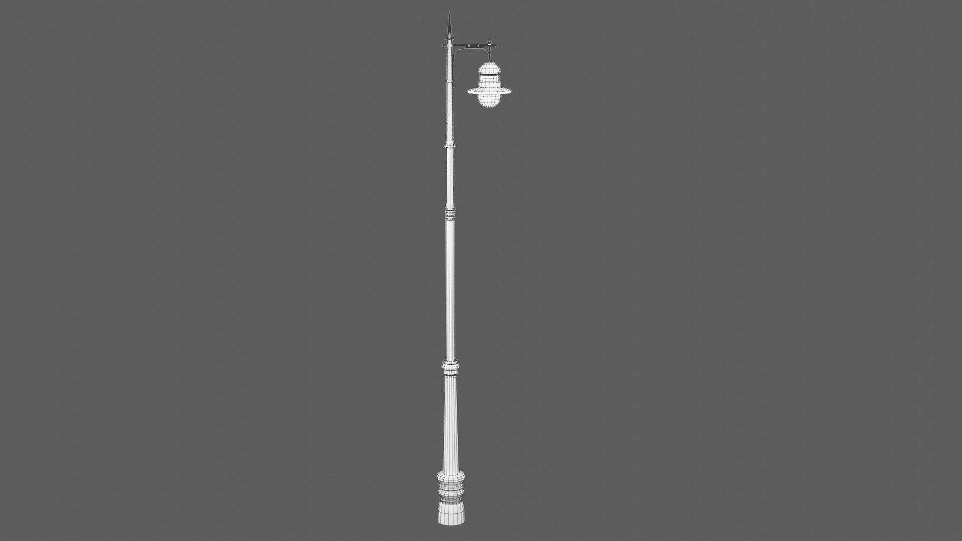 Street Lamp Set Low-poly 3D model_25