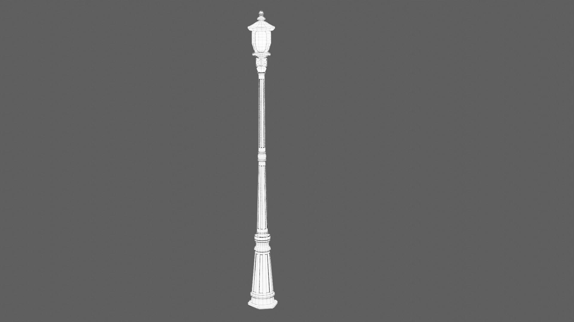 Street Lamp Set Low-poly 3D model_23