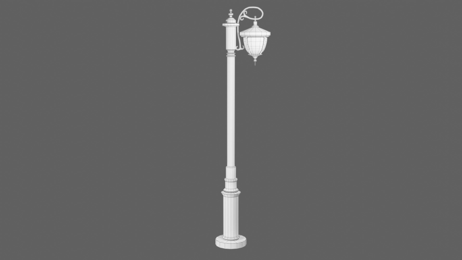 Street Lamp Set Low-poly 3D model_29