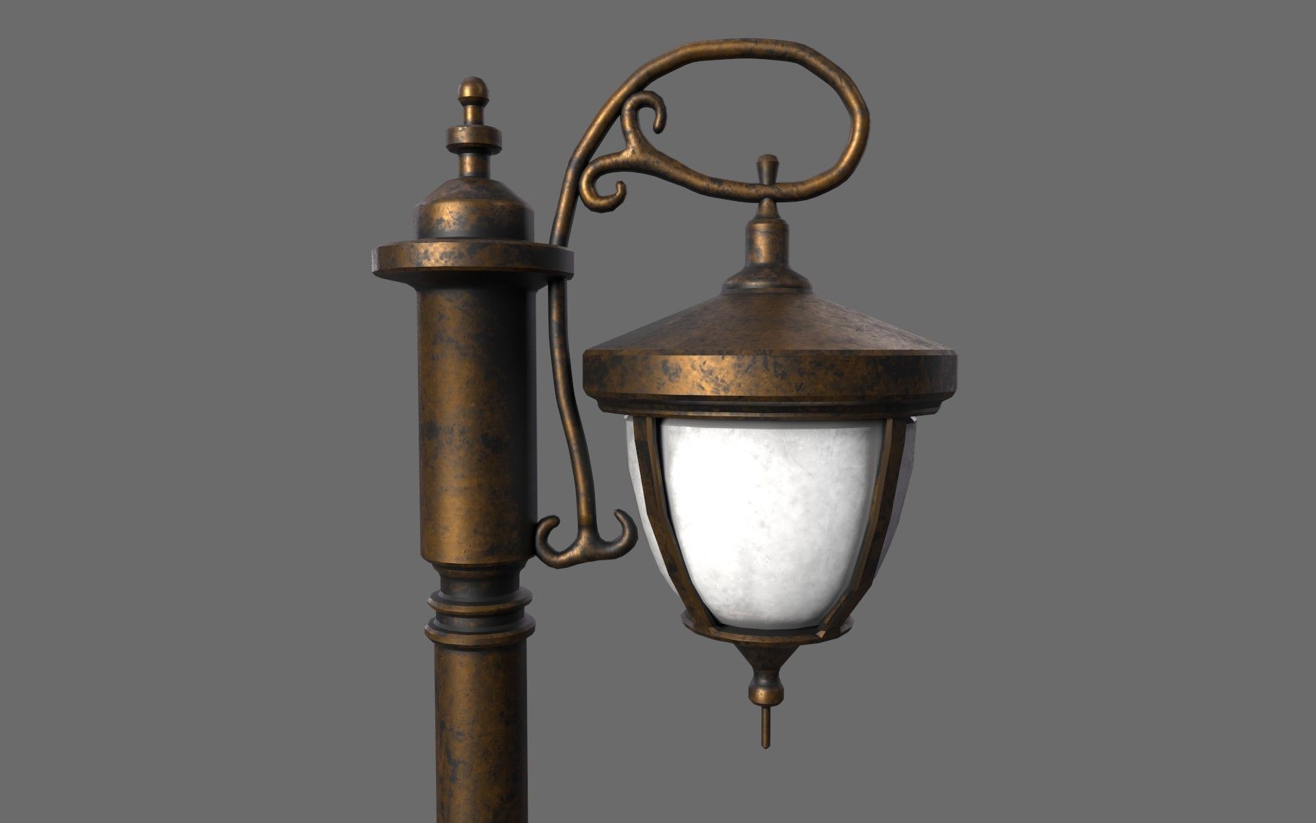 Street Lamp Set Low-poly 3D model_10