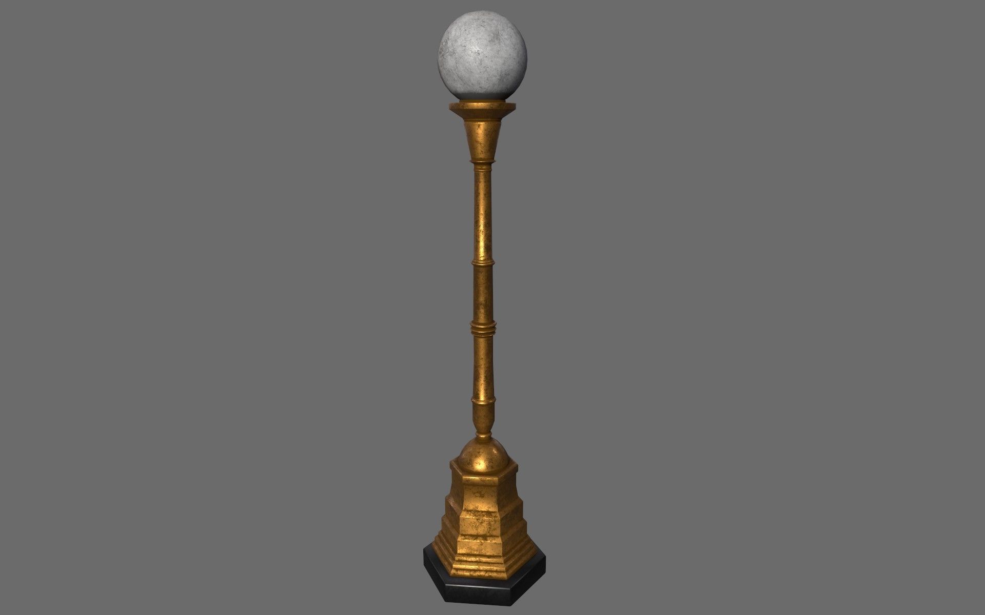 Street Lamp Set Low-poly 3D model_17