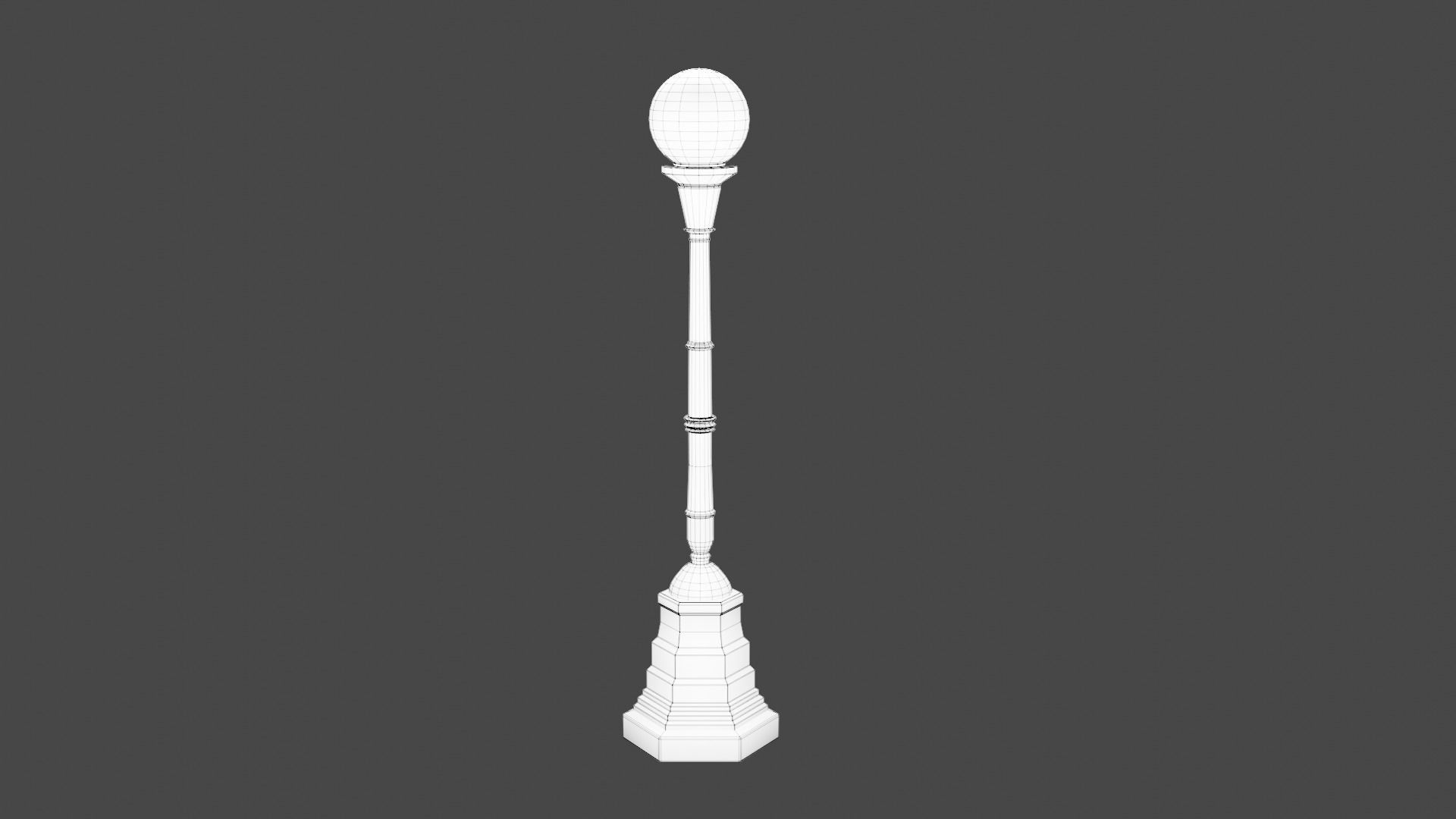 Street Lamp Set Low-poly 3D model_35