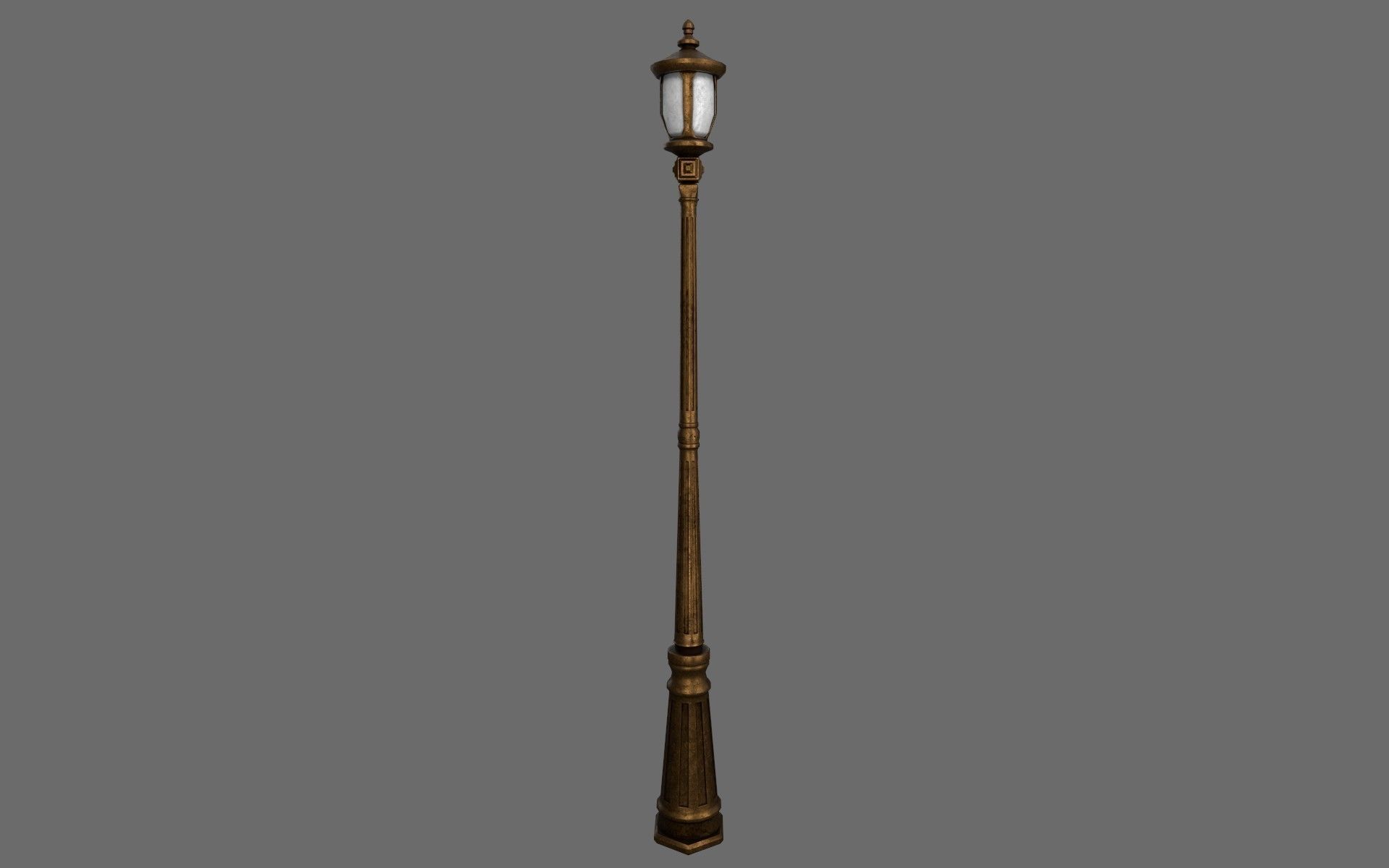 Street Lamp Set Low-poly 3D model_1