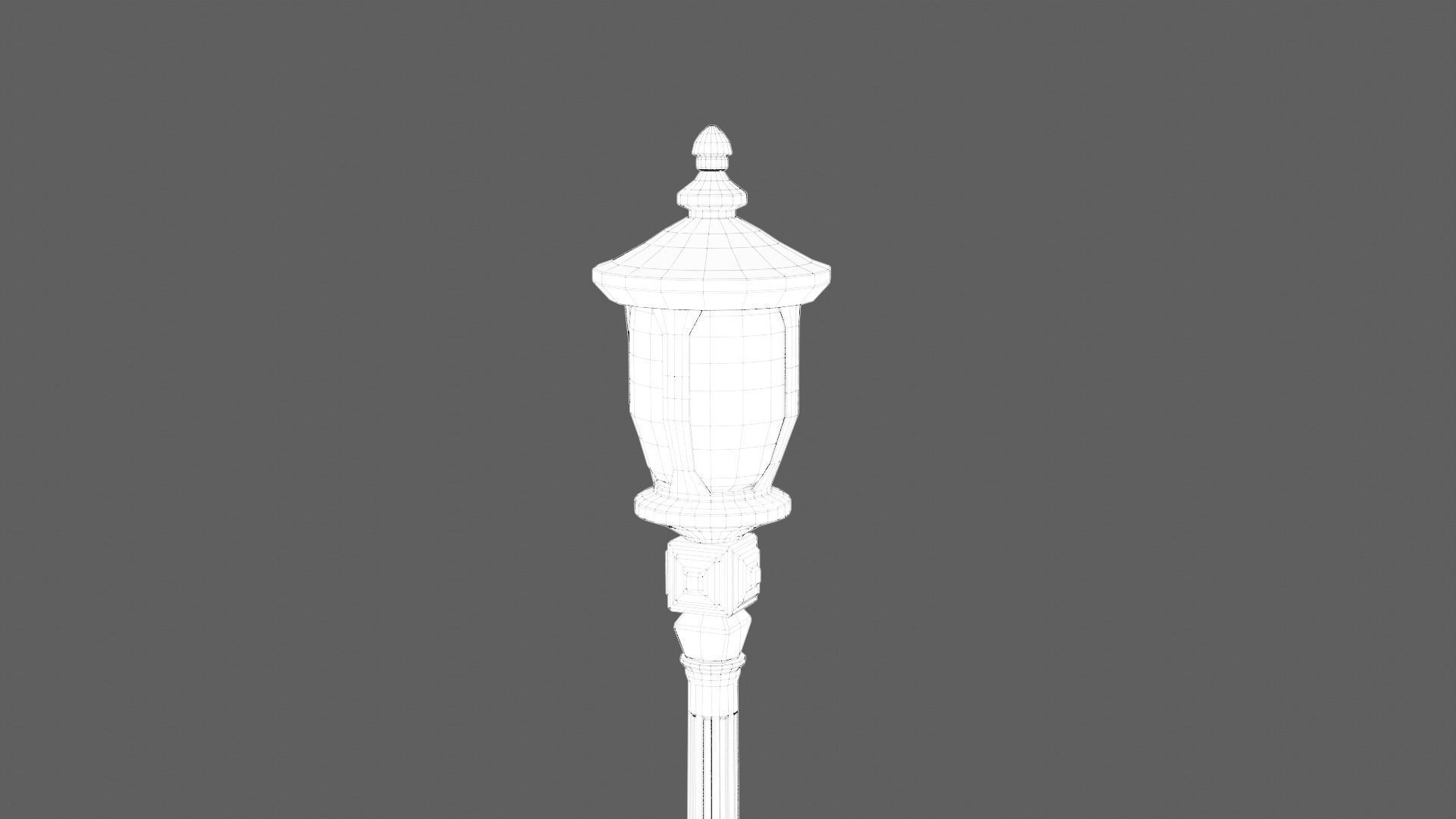 Street Lamp Set Low-poly 3D model_24