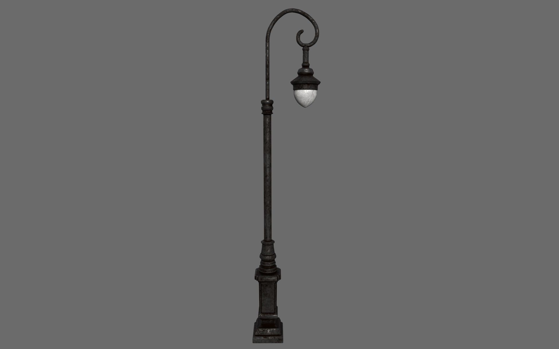 Street Lamp Set Low-poly 3D model_20