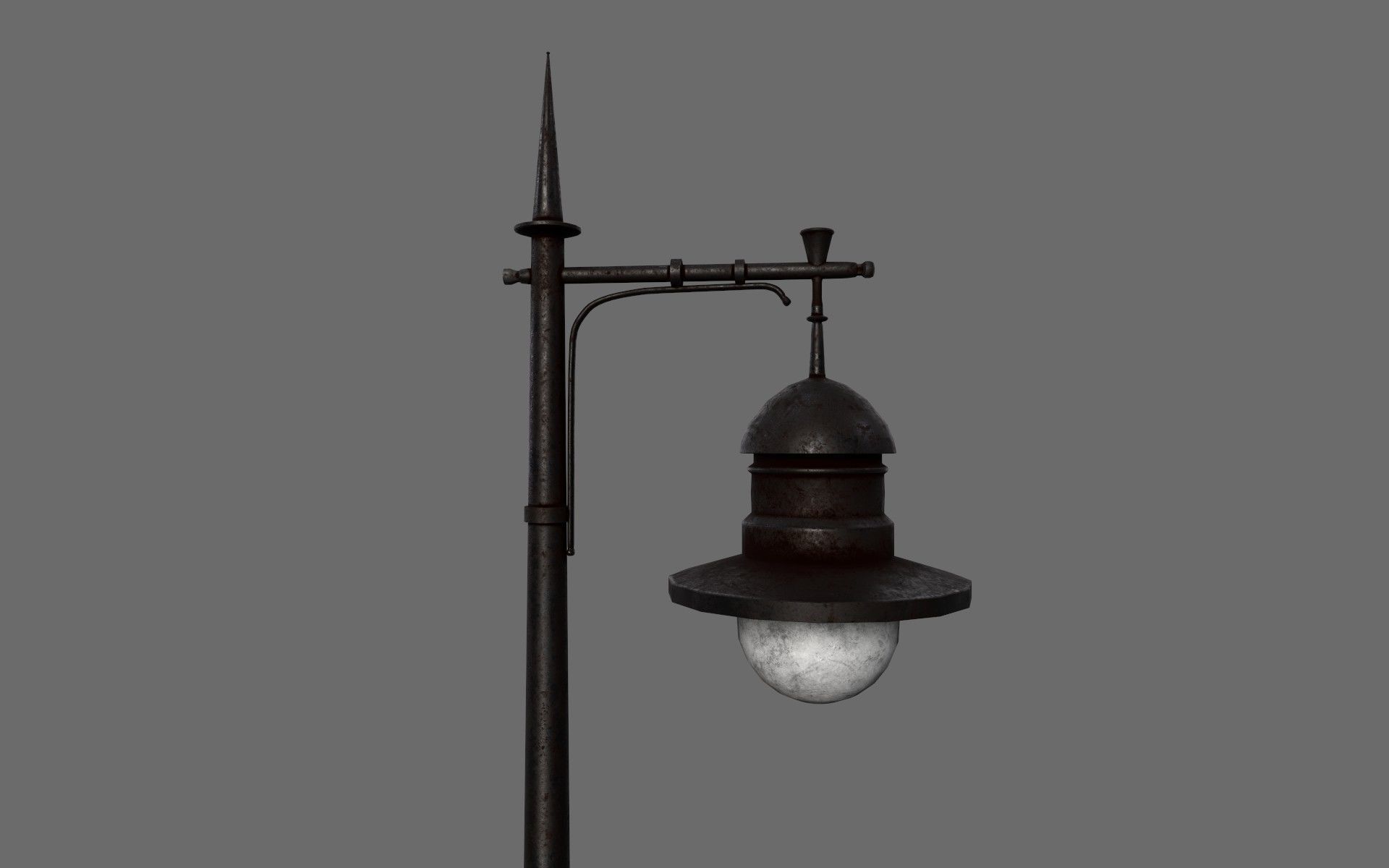 Street Lamp Set Low-poly 3D model_5