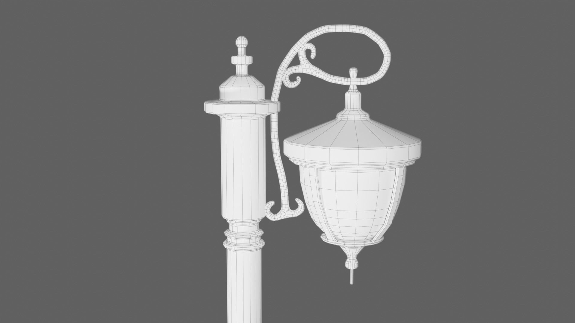 Street Lamp Set Low-poly 3D model_30