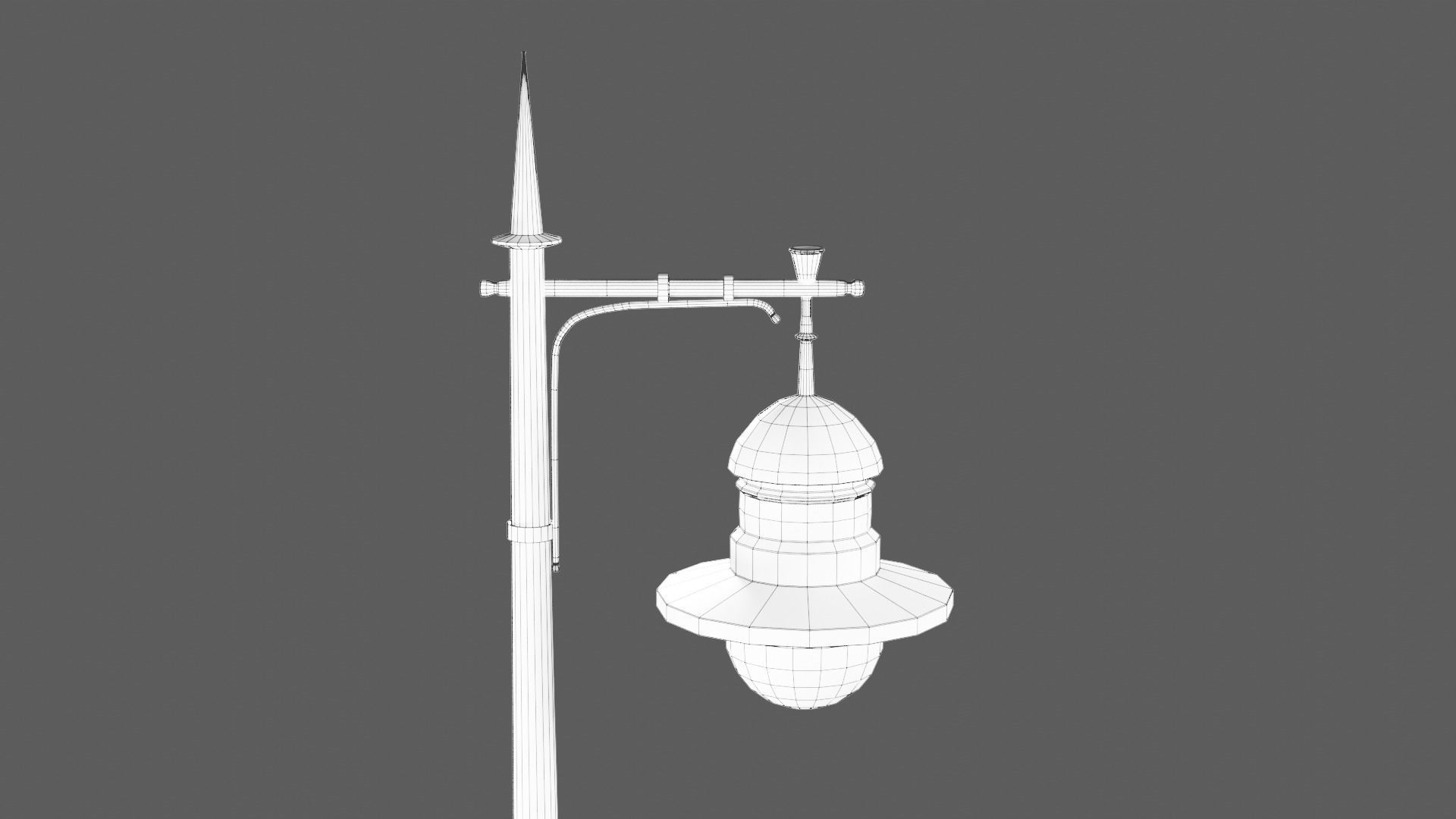 Street Lamp Set Low-poly 3D model_26