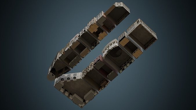 Buildings Collection 3 city Low-poly 3D model 5