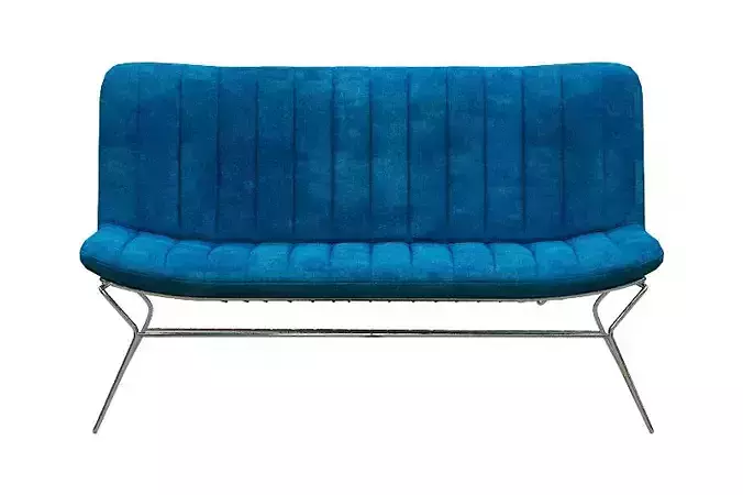 Triple Armchair fabric with metal