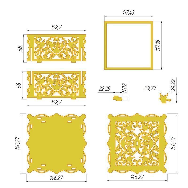 300 pieces Boxes Piggy banks Caskets Storage Containers 3D model_6
