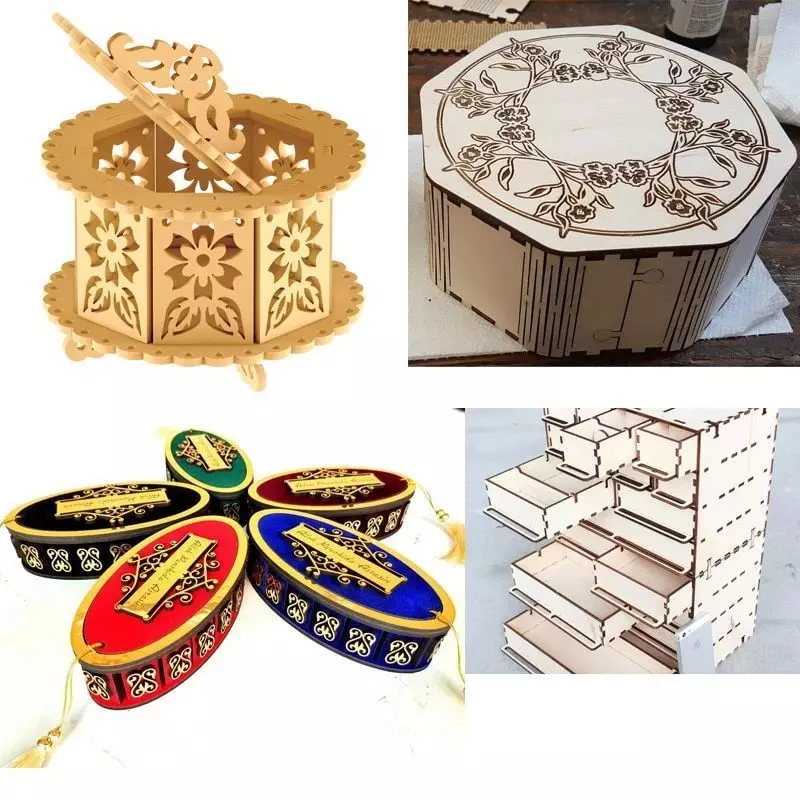 300 pieces Boxes Piggy banks Caskets Storage Containers 3D model_0