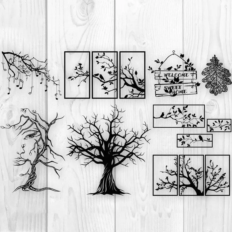 8 Modern Creative 2D Designs CNC  3D model_0