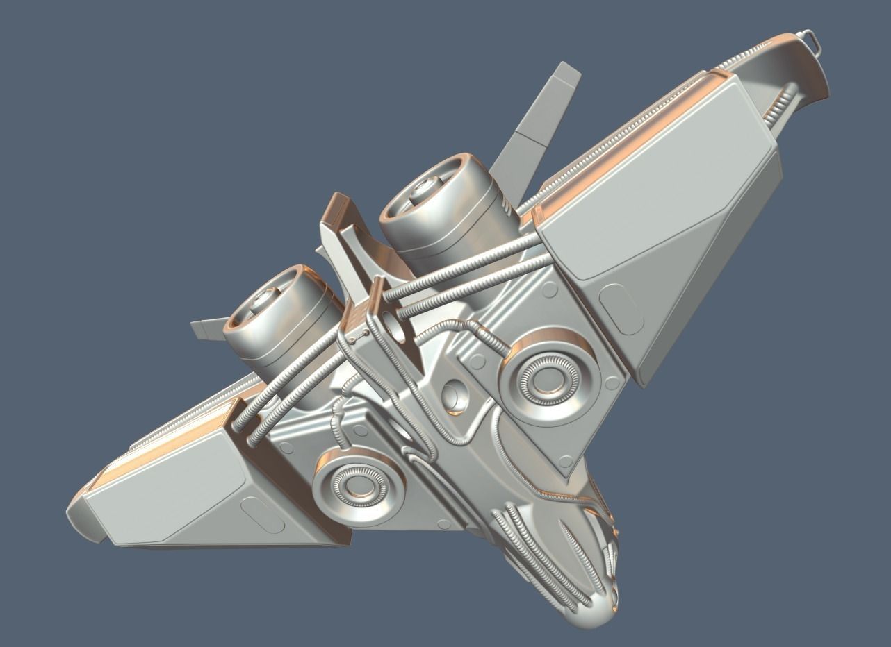 Intergalactic Spaceship High Poly 3D model_1