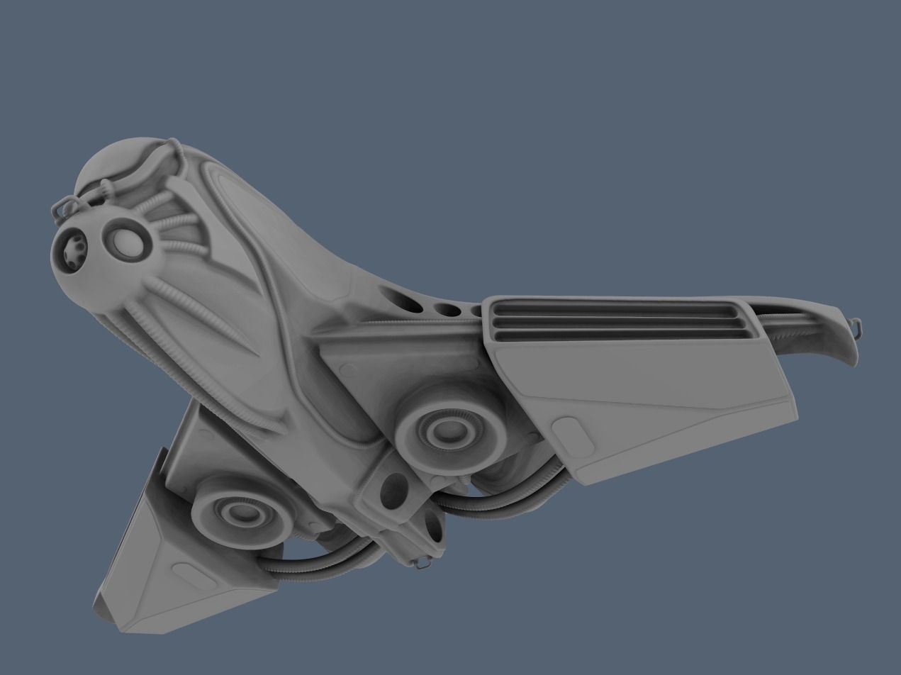 Intergalactic Spaceship High Poly 3D model_3