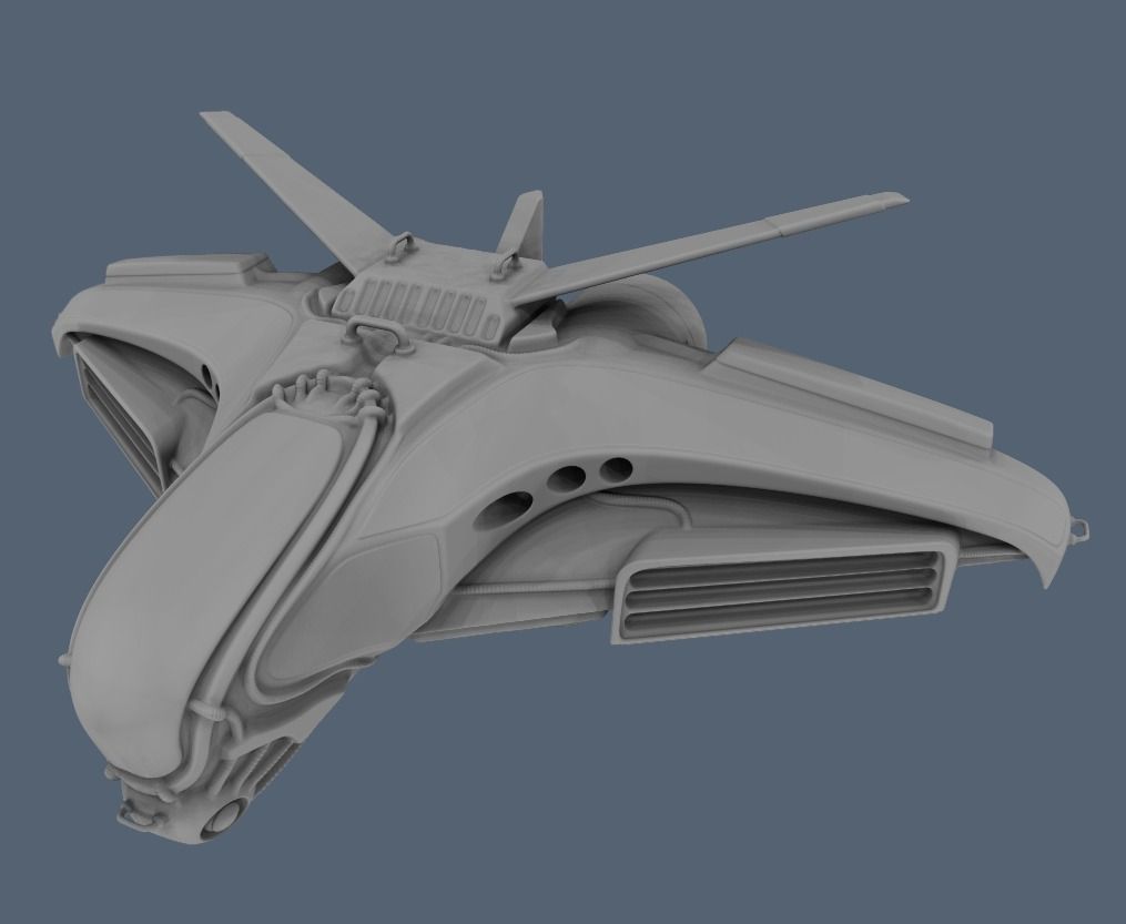 Intergalactic Spaceship High Poly 3D model_2