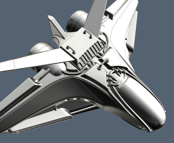 Intergalactic Spaceship High Poly 3D model