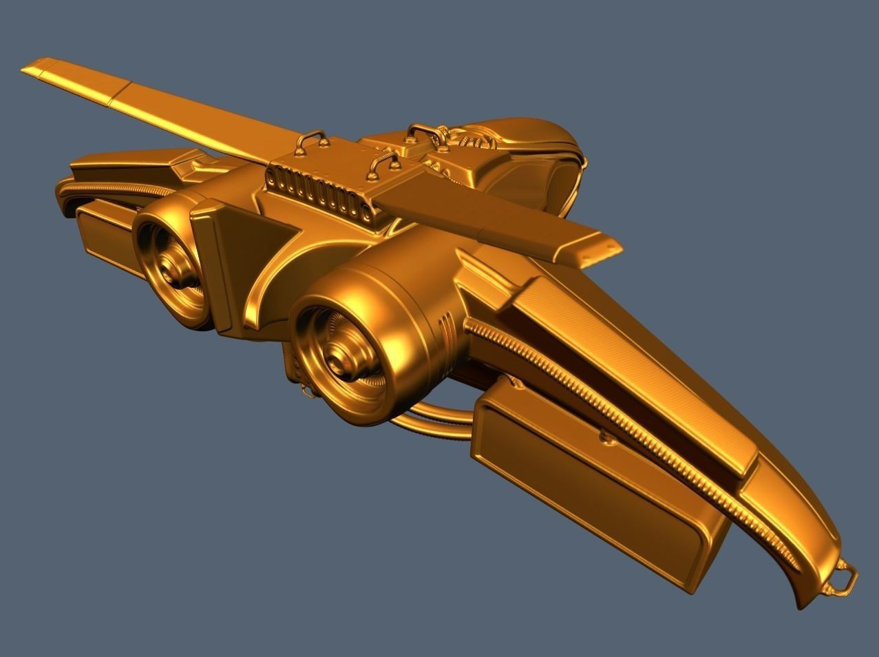 Intergalactic Spaceship High Poly 3D model_6