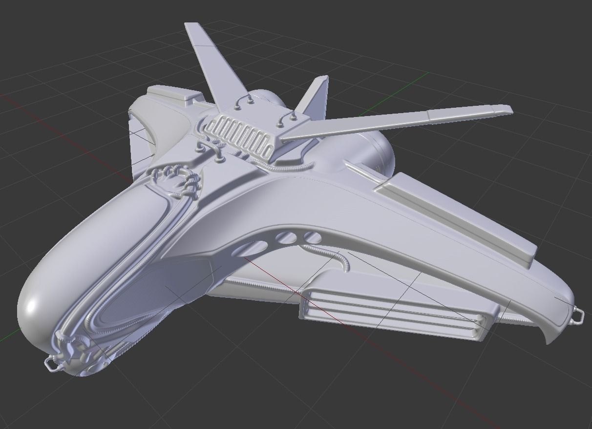 Intergalactic Spaceship High Poly 3D model_7