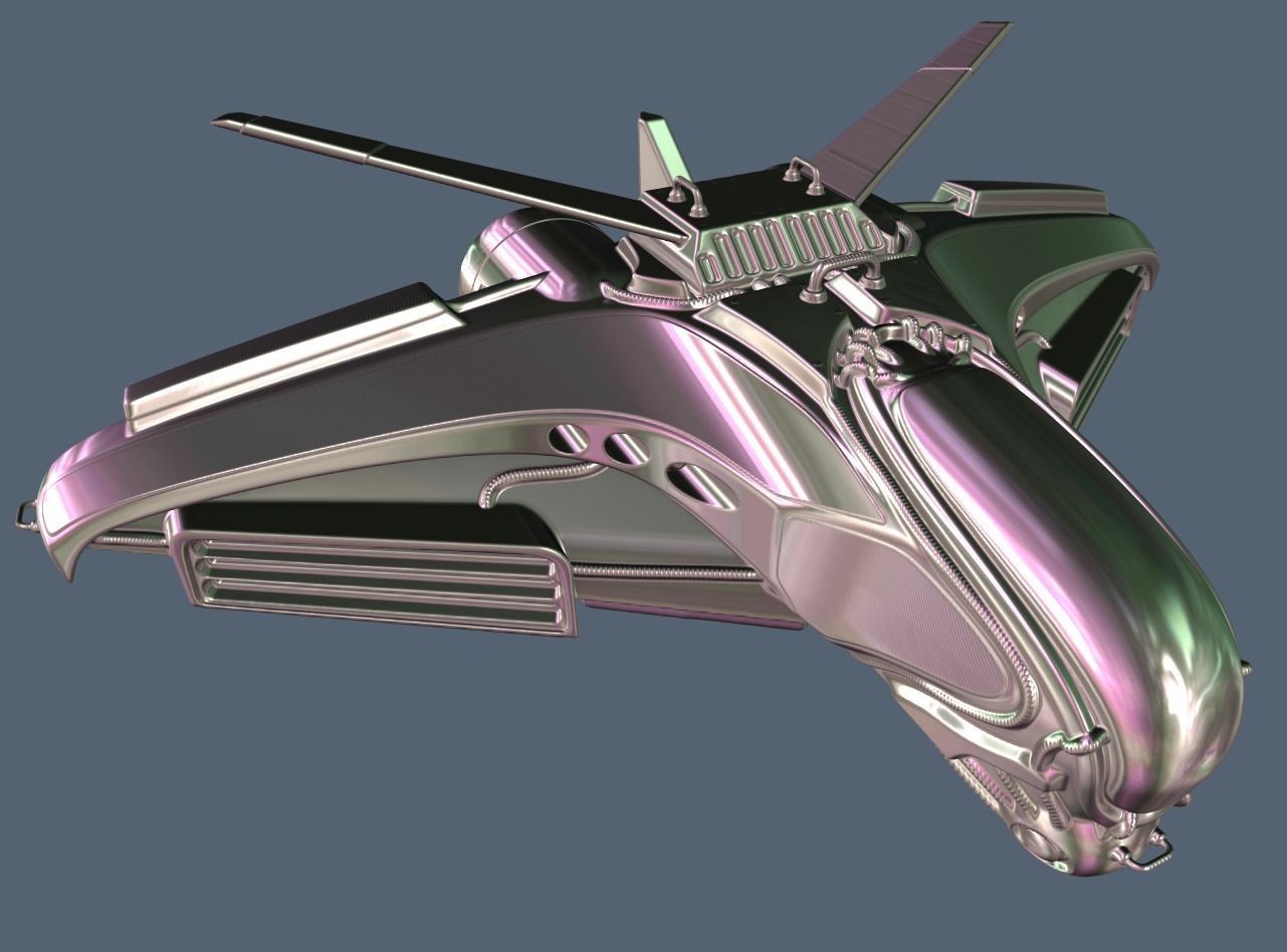 Intergalactic Spaceship High Poly 3D model_4