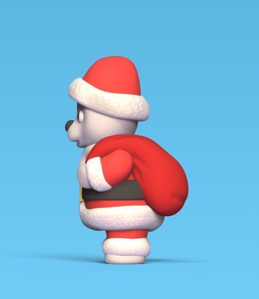Bear Santa Claus 3D print model_2
