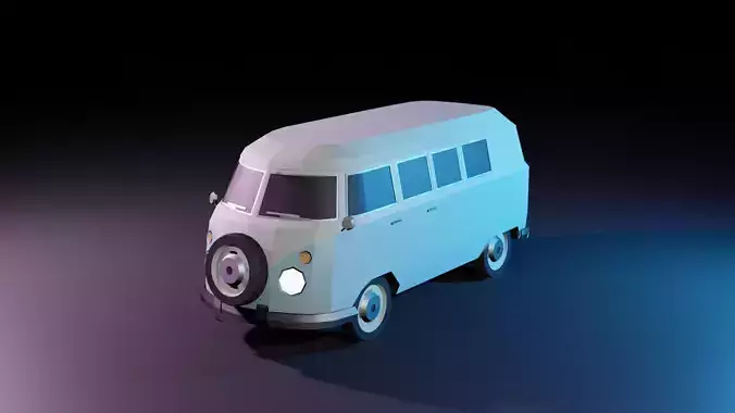 Low-Poly Volkswagen Transporter T1