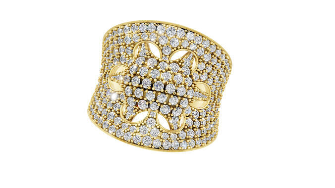 unique Diamond ring Jewelry For Women with render details 3D print model