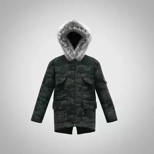 Mens Camo parka jacket