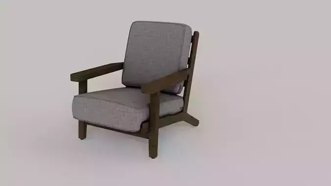 Armchair wooden chair with fabric